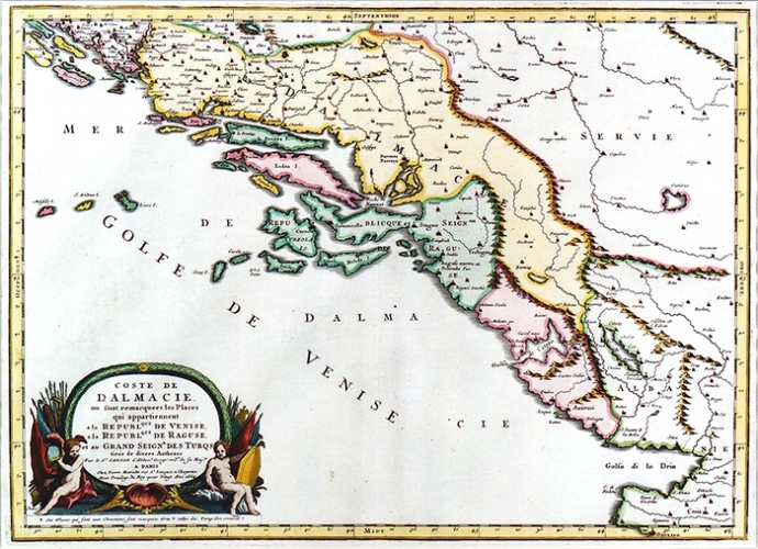 karta dalmacije NICOLAS SANSON – KARTA DALMACIJE karta dalmacije