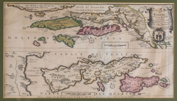 MAP OF THE REPUBLIC RAGUSA AND MAP OF THE QUARNERO BAY