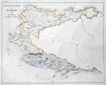 MAP OF THE PARISHES OF THE DIOCESES OF ZAGREB AND ZADAR UNDER THE AUSTRIAN RULE